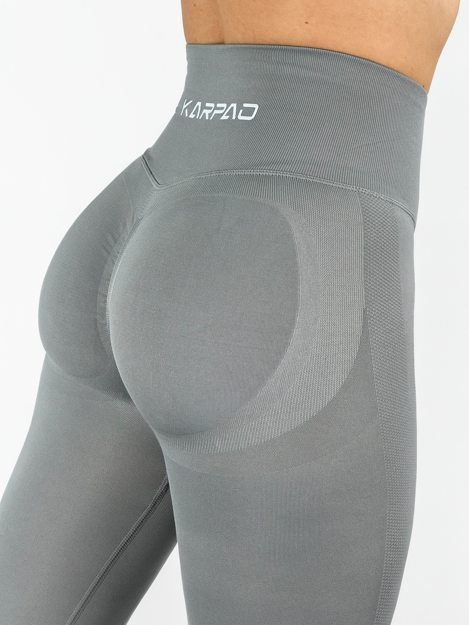 Dunkelgraue_Sports_Leggings_fur_Women_von_Karpao_Seitlch