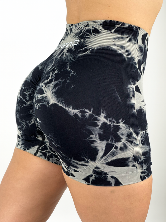 Weiss-_Schwarze_Short_Sports_Leggings_fur_Women_von_Karpao_S